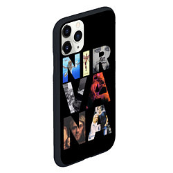 Чехол iPhone 11 Pro матовый Nirvana Альбомы, цвет: 3D-черный — фото 2