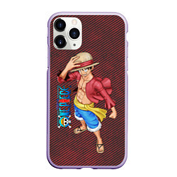 Чехол iPhone 11 Pro матовый Луффи- One Piece или Большой куш, цвет: 3D-светло-сиреневый