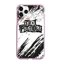 Чехол iPhone 11 Pro матовый Sex Pistols Big Logo, цвет: 3D-розовый