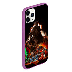 Чехол iPhone 11 Pro матовый BLOODBORNE Экспозиция боссов, цвет: 3D-фиолетовый — фото 2