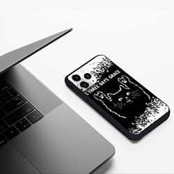Чехол iPhone 11 Pro матовый Группа Three Days Grace и Рок Кот, цвет: 3D-черный — фото 2