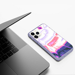 Чехол iPhone 11 Pro матовый Тай-дай Абстракция Tie-Dye, цвет: 3D-светло-сиреневый — фото 2