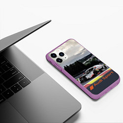 Чехол iPhone 11 Pro матовый Audi Sport Racing team Ауди Спорт Гоночная команда, цвет: 3D-фиолетовый — фото 2