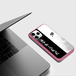 Чехол iPhone 11 Pro матовый FAIRY TAIL BLACK AND WHITE LOGO, цвет: 3D-малиновый — фото 2