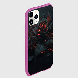 Чехол iPhone 11 Pro матовый Тлеющий розы, цвет: 3D-фиолетовый — фото 2