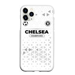 Чехол iPhone 11 Pro матовый Chelsea Champions Униформа, цвет: 3D-белый