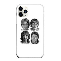 Чехол iPhone 11 Pro матовый LEGENDS JOHN LENNON PAUL MCCARTNEY RINGO STARR GEO, цвет: 3D-белый
