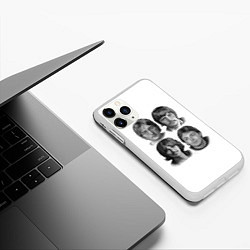 Чехол iPhone 11 Pro матовый LEGENDS JOHN LENNON PAUL MCCARTNEY RINGO STARR GEO, цвет: 3D-белый — фото 2