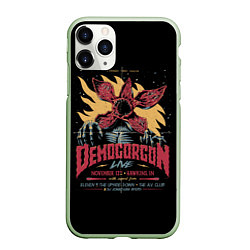 Чехол iPhone 11 Pro матовый Stranger Things Demogorgon, цвет: 3D-салатовый