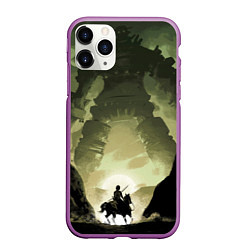 Чехол iPhone 11 Pro матовый Всадник против гиганта, цвет: 3D-фиолетовый