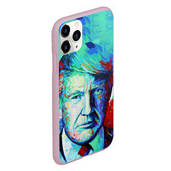 Чехол iPhone 11 Pro матовый Дональд Трамп арт, цвет: 3D-розовый — фото 2