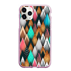 Чехол iPhone 11 Pro матовый Абстрактный цветной лес