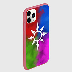 Чехол iPhone 11 Pro матовый Хаос абстракция, цвет: 3D-малиновый — фото 2
