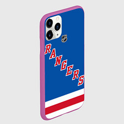 Чехол iPhone 11 Pro матовый Артемий Панарин Rangers, цвет: 3D-фиолетовый — фото 2