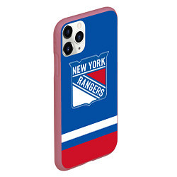 Чехол iPhone 11 Pro матовый New York Rangers Панарин, цвет: 3D-малиновый — фото 2