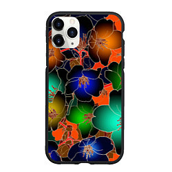 Чехол iPhone 11 Pro матовый Vanguard floral pattern Summer night Fashion trend