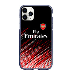 Чехол iPhone 11 Pro матовый Arsenal полосы