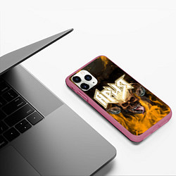 Чехол iPhone 11 Pro матовый АРИЯ РУССКИЙ РОК, цвет: 3D-малиновый — фото 2