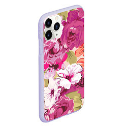 Чехол iPhone 11 Pro матовый Красочный цветочный паттерн Лето Fashion trend 202, цвет: 3D-светло-сиреневый — фото 2