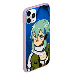 Чехол iPhone 11 Pro матовый Синон из Sword Art Online, цвет: 3D-розовый — фото 2