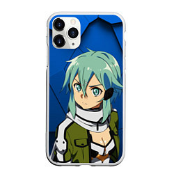 Чехол iPhone 11 Pro матовый Синон из Sword Art Online, цвет: 3D-белый