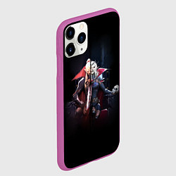 Чехол iPhone 11 Pro матовый Вампиры на троне, цвет: 3D-фиолетовый — фото 2