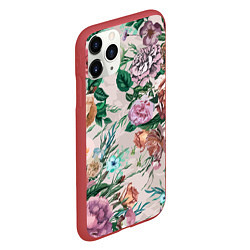 Чехол iPhone 11 Pro матовый Color floral pattern Expressionism Summer, цвет: 3D-красный — фото 2