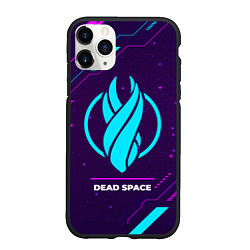 Чехол iPhone 11 Pro матовый Символ Dead Space в неоновых цветах на темном фоне