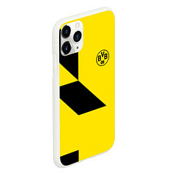 Чехол iPhone 11 Pro матовый Фк боруссия - fc borussia logo, цвет: 3D-белый — фото 2