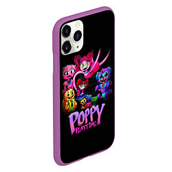 Чехол iPhone 11 Pro матовый POPPY PLAYTIME chapter 2 персонажи игры, цвет: 3D-фиолетовый — фото 2