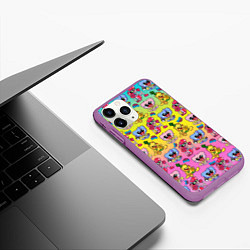 Чехол iPhone 11 Pro матовый POPPY PLAYTIME МИЛЫЕ ПЕРСОНАЖИ, цвет: 3D-фиолетовый — фото 2