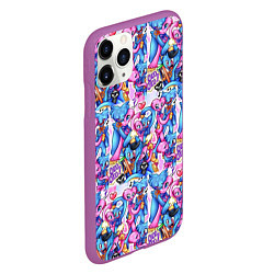 Чехол iPhone 11 Pro матовый POPPY PLAYTIME HAGGY WAGGY AND KISSY MISSY LOVE, цвет: 3D-фиолетовый — фото 2