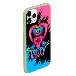 Чехол iPhone 11 Pro матовый GAME POPPY PLAYTIME HAGGY WAGGY AND KISSY MISSY, цвет: 3D-салатовый — фото 2