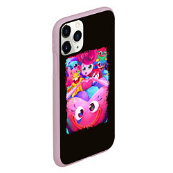 Чехол iPhone 11 Pro матовый Poppy Playtime - Chapter 2 милые персонажи, цвет: 3D-розовый — фото 2