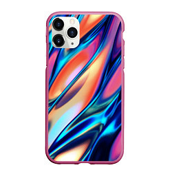 Чехол iPhone 11 Pro матовый Colorful flow