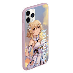 Чехол iPhone 11 Pro матовый Путешественница из Genshin Impact, цвет: 3D-розовый — фото 2