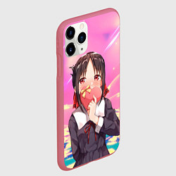 Чехол iPhone 11 Pro матовый Госпожа Кагуя Love is war Синомия, цвет: 3D-малиновый — фото 2
