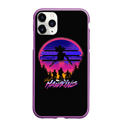 Чехол iPhone 11 Pro матовый Visit Hawkins Stranger Things, цвет: 3D-фиолетовый