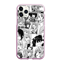 Чехол iPhone 11 Pro матовый Log Horizon pattern, цвет: 3D-розовый