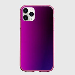 Чехол iPhone 11 Pro матовый VIOLET gradient, цвет: 3D-малиновый