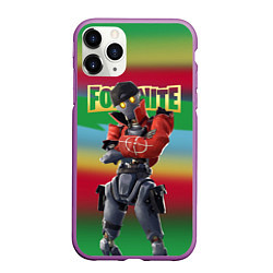 Чехол iPhone 11 Pro матовый Fortnite Revolt Винтик - реально кульный чувак, цвет: 3D-фиолетовый