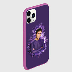 Чехол iPhone 11 Pro матовый Юра Шатунов вечно молодой, цвет: 3D-фиолетовый — фото 2