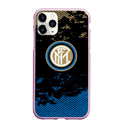 Чехол iPhone 11 Pro матовый Inter logo, цвет: 3D-розовый