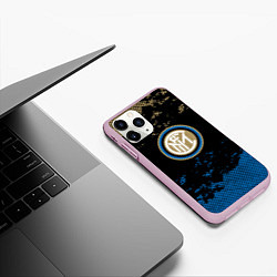 Чехол iPhone 11 Pro матовый Inter logo, цвет: 3D-розовый — фото 2