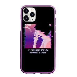 Чехол iPhone 11 Pro матовый Sad neon boy, цвет: 3D-фиолетовый