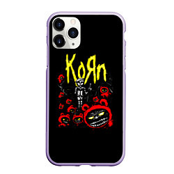 Чехол iPhone 11 Pro матовый KoЯn - Korn, цвет: 3D-светло-сиреневый