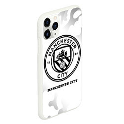 Чехол iPhone 11 Pro матовый Manchester City Sport на светлом фоне, цвет: 3D-белый — фото 2