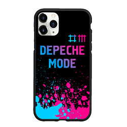 Чехол iPhone 11 Pro матовый Depeche Mode Neon Gradient, цвет: 3D-черный