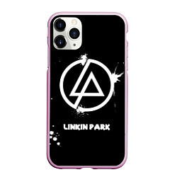 Чехол iPhone 11 Pro матовый Linkin Park логотип краской, цвет: 3D-розовый