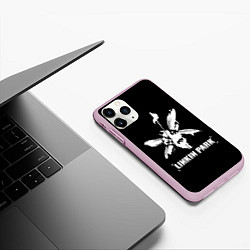 Чехол iPhone 11 Pro матовый Linkin Park белый, цвет: 3D-розовый — фото 2